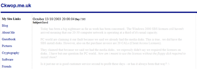 Ckwop.me.uk back in 2003